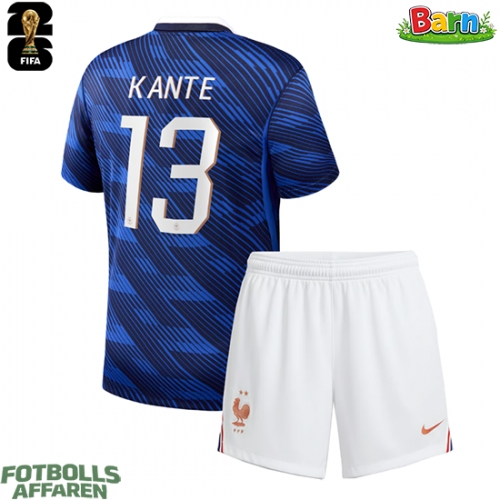 Frankrike Kante #13 Hemmaställ Barn VM 2026 Kortärmad (+ Korta byxor)